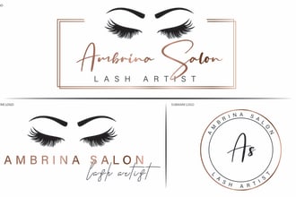 do luxury eyelash feminine makeup and beauty cosmetic logo design