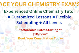 be your tutor of chemistry and assist you in chemistry
