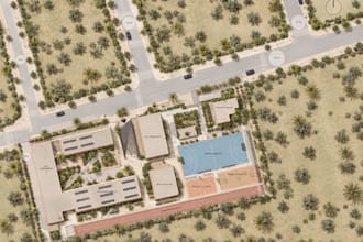 create professional architectural masterplan rendering