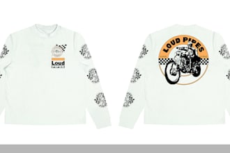 design custom vintage retro hot rod or motorcycle for tshirt