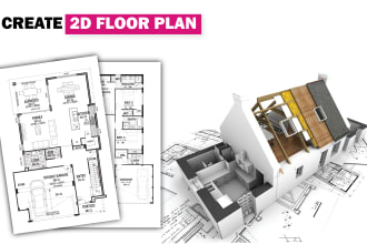 create 2d floor plan and site plan