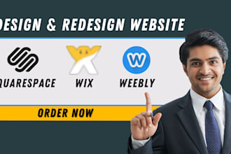 design a professional wix, weebly, and squarespace website, redesign wix website