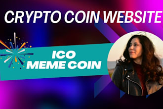 create crypto ico token website, coin or meme website