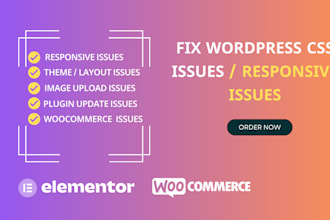 fix wordpress any CSS issues and wordpress responsive issues