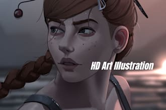 draw digital art commission of you