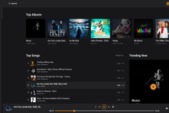 build music sharing platform similar with soundcloud with admin panel