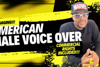 be your energetic american male voice over actor, english youtube