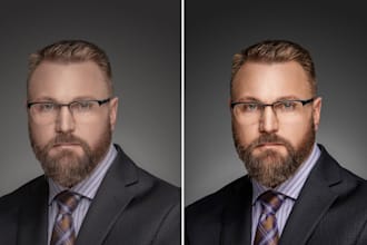 professionally retouch your corporate business headshot