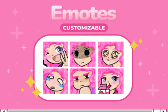 create custom tiktok twitch or discord emote chibi style
