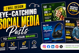 design eye catching social media posts to grow your brand