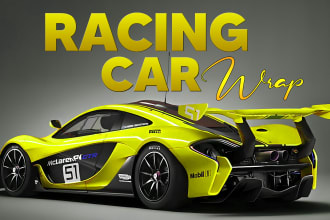 make a professional racing car design, vehicle design, livery design
