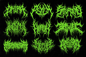 draw and design metal, death metal, slamming and brutal logo for you