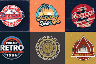 do retro outdoor emblem hipster round logo design stickers patch stamp label