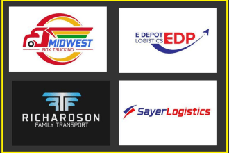 design modern logistics, trucking and transport logo