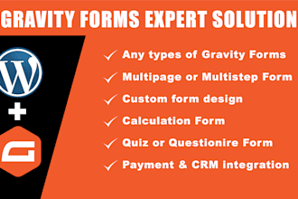 create any type of gravity forms or contact forms