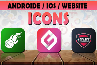do modern eye catching app icons for you