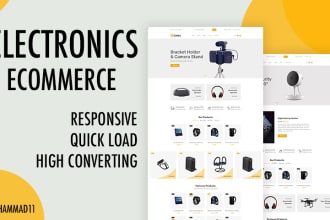 create electronics, computer, digital ecommerce website