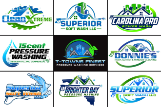 create fresh cleaning, power washing and pressure washing logo