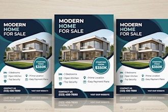 design professional real estate flyers and brochures