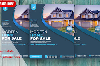 design real estate flyer representing your idea