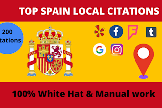 do manually 200 spain local citations or local SEO