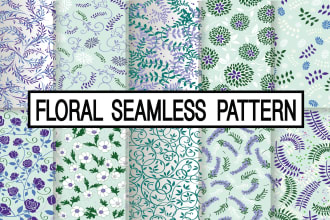 seamless pattern design, floral pattern design