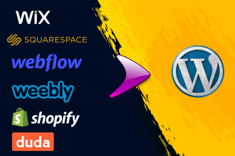 convert wix, weebly webflow squarespace to wordpress website
