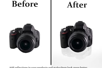 do background extraction, moving reflections and retouching