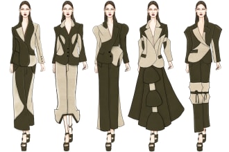draw fashion illustration or sketch