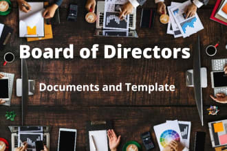 create corporate governance documents for board of directors