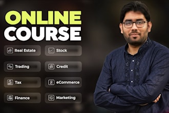 create online course content on stock, tax, and real estate