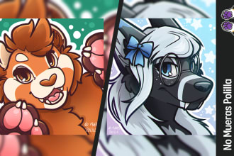 make a furry headshot