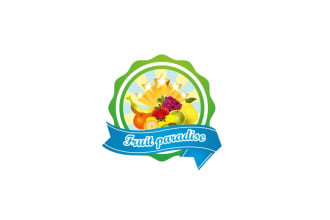 do create awesome fruits and drinks logo within 14 hours