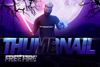 design free fire montage thumbnail in 1 day