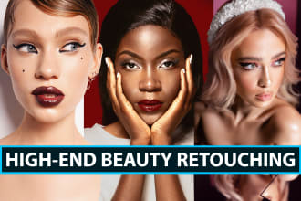 do high end beauty and portrait retouching, photo editing