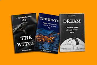 design a unique book cover, novel cover, KDP cover