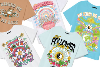 trendy typography and groovy mix retro graphic