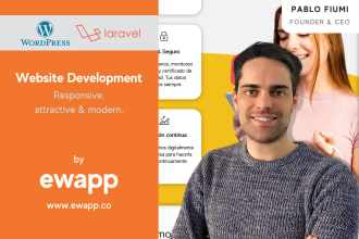 develop your website using wordpress or laravel