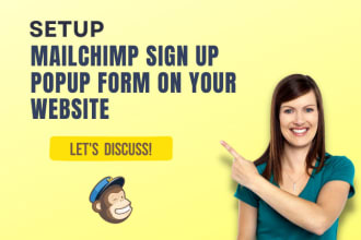 add a mailchimp popup form to your website