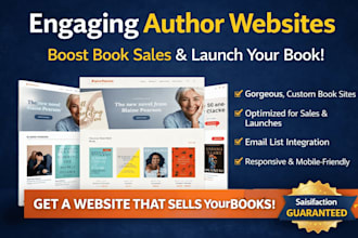 design premium author website,book selling website