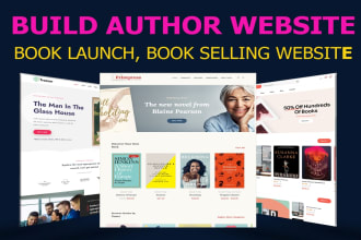 build premium author website, ebook publisher website,book website