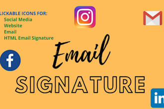 create clickable HTML email signature