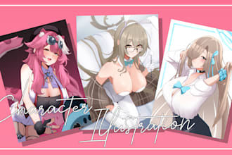 draw anime style nsfw illustrations