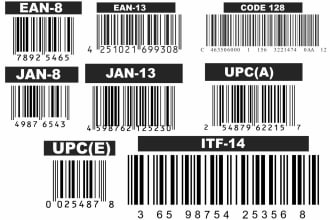 create barcode qr code sticker tag for your products
