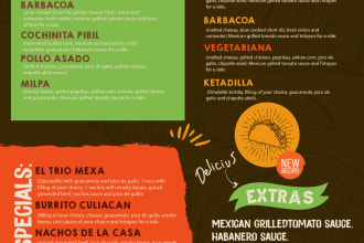design a mexican prehispanic, aztec or mayan menu for you