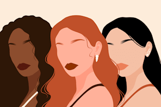 draw minimalist illustration of person,people and business