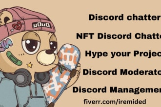 be your discord admin, discord chat, telegram moderator, community manager