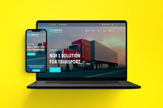 design website for logistics trucking dispatch freight broker cargo moving 3pl