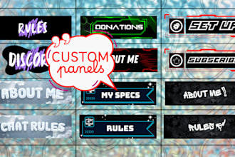 design creative panels for streamers