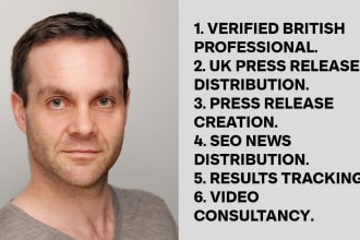 give you expert UK press release distribution plus I have 16 years experience